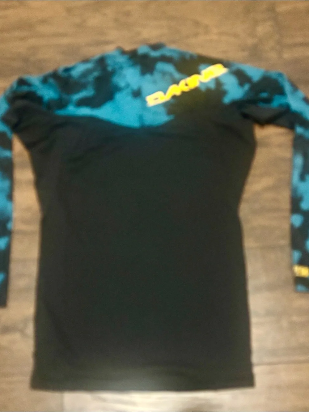 Dakine Black & Teal Long Sleeve Performance Rash Guard